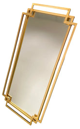 Decorative Modern Gold Frame Wall Mirror – 94 x 48 cm